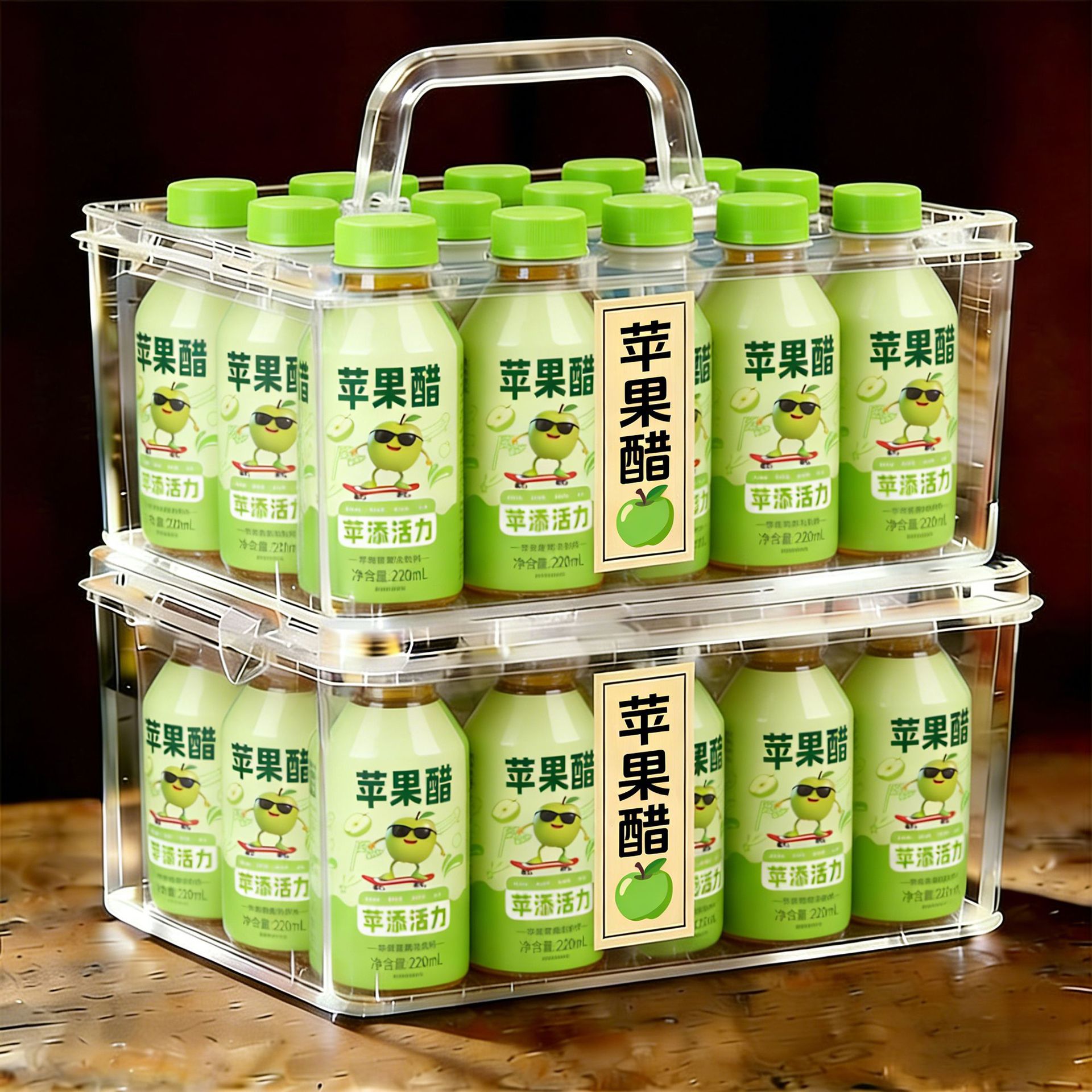 【Damage Compensation】Apple Cider Vinegar Fruit-Flavored Drink, High-Quality Whole Box of Fruit-Flavored Thirst-Quenching Drinks at Cheap Wholesale Price