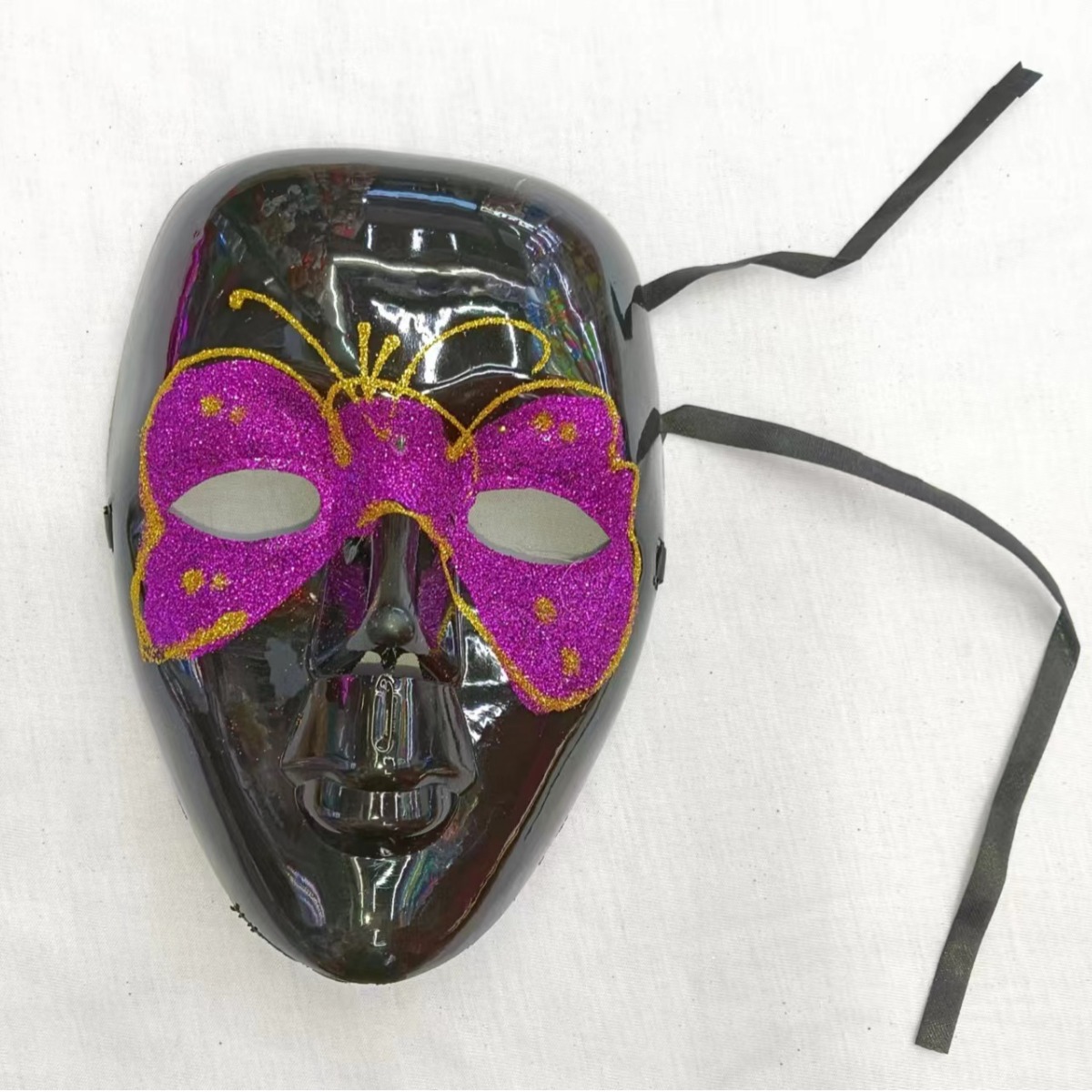 Belleza pintada galvanoplastia máscara de cara completa accesorios de fiesta de Halloween