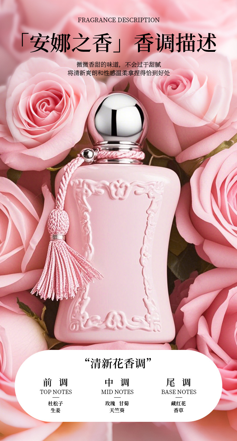 Xiaocheng Yixiang brand women's perfume, Anna's Fragrance, long-lasting light scent, cross-border bestseller student perfume wholesale 75ML undefined