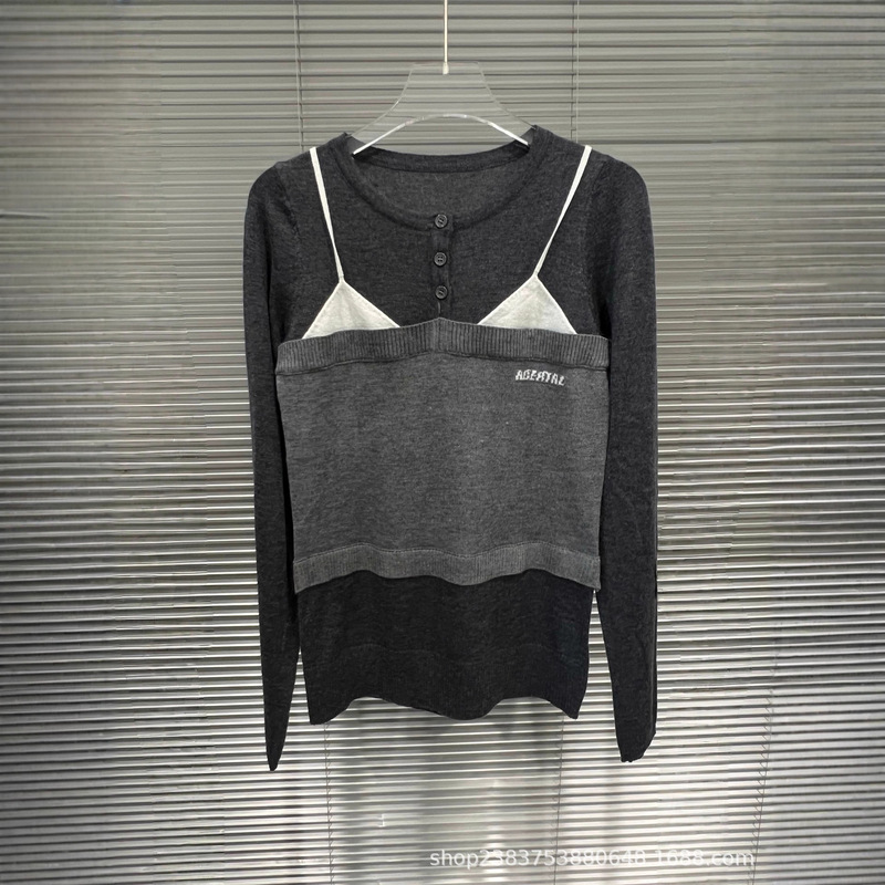 Shenzhen Nanyou High-Quality 2025 Spring and Summer New Women's Fashion Casual Versatile Slimming Look Knitwear