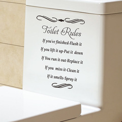 廠家外貿英文標語馬桶貼衛生間浴室家居裝飾牆貼貼紙自粘批發跨境