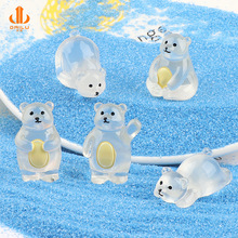 卡通DIY配件立体夜光小摆件小熊 新品热销可爱呆萌表情北极熊