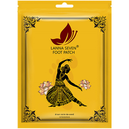 Thai foot patches LANNA SEVEN foot patches 10 patches/bag mugwort, ginger, bamboo vinegar, lavender patches to remove moisture and help sleep