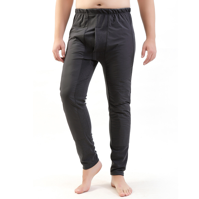 Men's New Autumn and Winter Thickened Fleece-Lined High-Waisted Cotton Pants, Suitable for Both Inner and Outer Wear, Plus-Size, Stretchy, Loose-Fitting, Down-Filled Thermal Pants