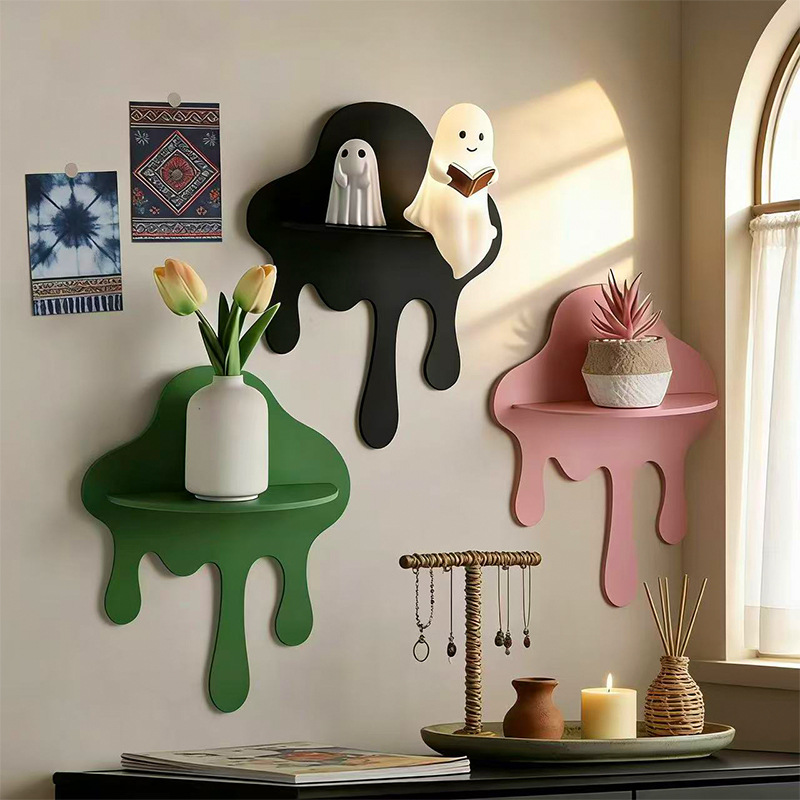 Creative Cloud-Shaped Wall-Mounted Storage Rack for Home Living Room and Bedroom, Wall Hanging Storage Basket, No-Drill Storage Shelf