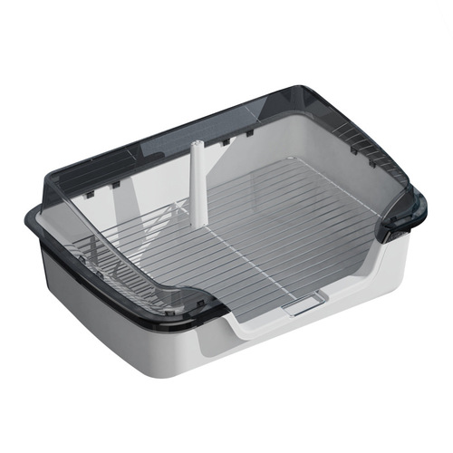 Dog toilet stainless steel grid dog potty pet dog poop basin anti-stepping on feces and anti-peeing pet dog toilet dog sand basin
