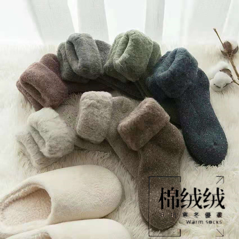 Thick Velvet Towel Socks for Women in Winter, Thickeneded Warm Stockings, Wool Socks, Snow Socks, Towel Ski Socks, Cross-Border