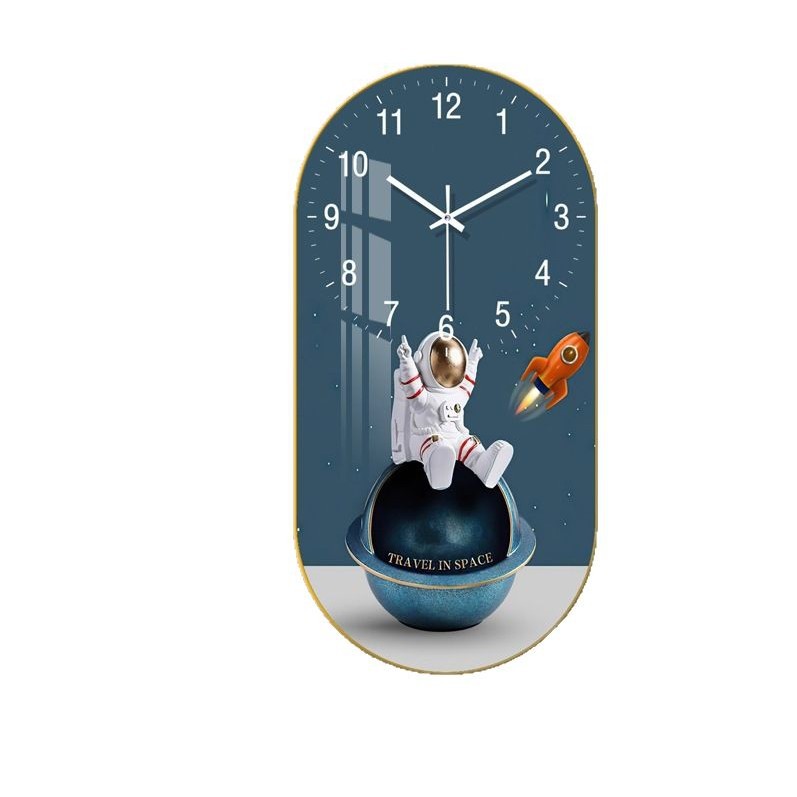 Fábrica directa reloj de pared elíptico silencioso doméstico transfronterizo reloj de cuarzo explosivo