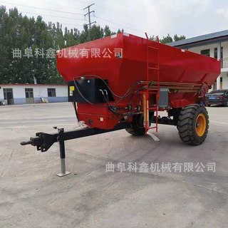 科鑫全自动农用牵引式撒肥机干湿两用多功能施肥机鸡粪猪粪撒粪车
