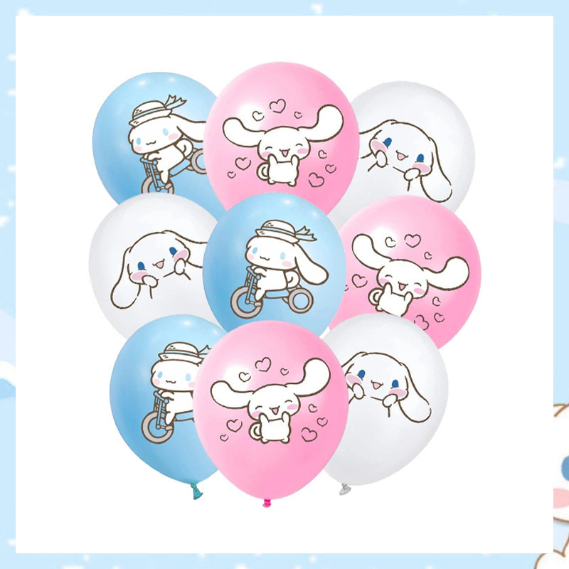 Cross-Border Spot Cinnamon Dog Latex Balloon 12inch Cartoon Animation Scene Decoration Children's Handheld Photo Props