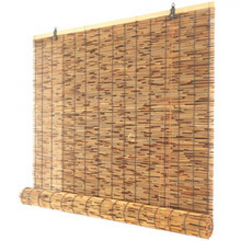 Reed Curtains, Reed Curtains, Partition Door Curtains, Curtains, Retro Balcony Blackout and Sunshade Bamboo Curtains, Roller Blinds