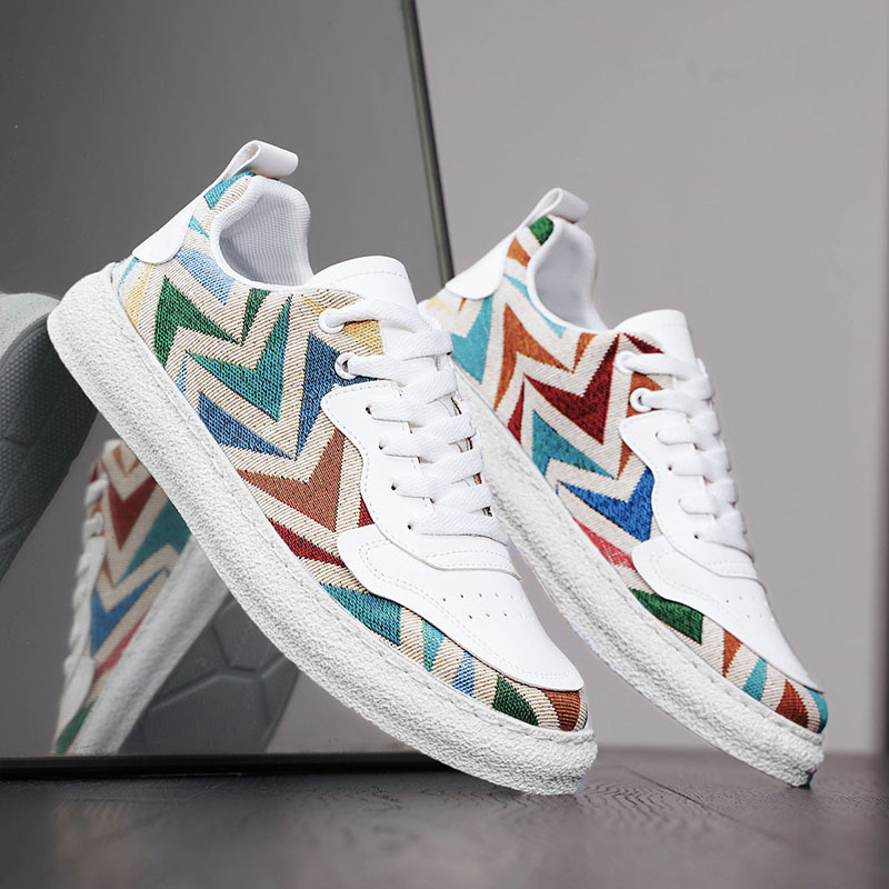 2025 verano nuevo estilo zapatos de hombre lona de un pie zapatos de tela transpirables para jóvenes deportes al aire libre ocio zapatillas de deporte de todo fósforo