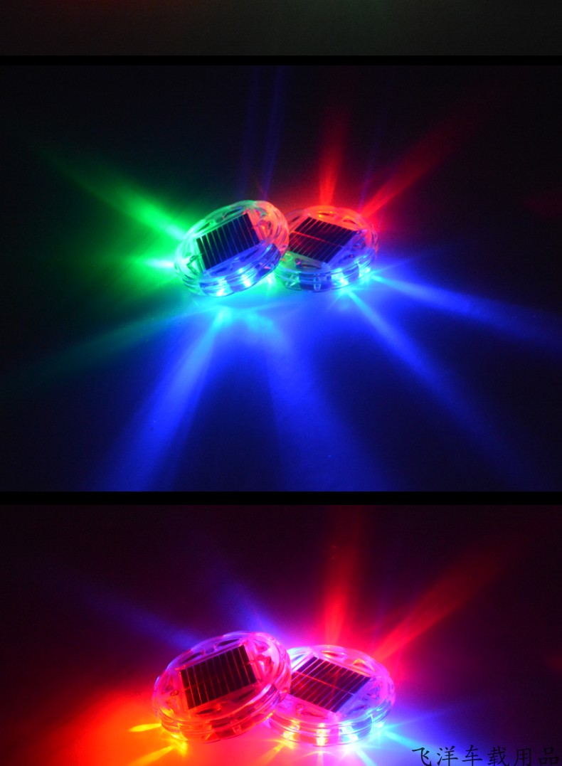 Car anti-rear-end collision solar warning flash light for large trucks, strong magnet position light, tail light