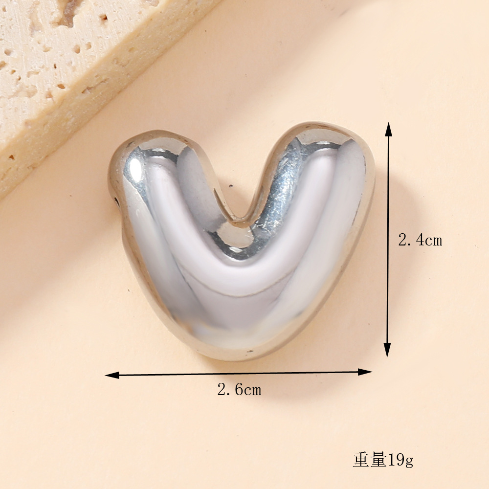 Colgante único venta cruzada de burbujas de fundición 26 collares de letras inglesas accesorios colgante DIY joyas de acero inoxidable