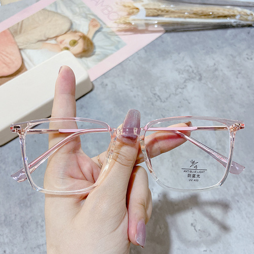 TR8917 anti-blue light goggles frame with large frame, big face, small face, plain face, street photography, personality, retro style, can be worn with glasses