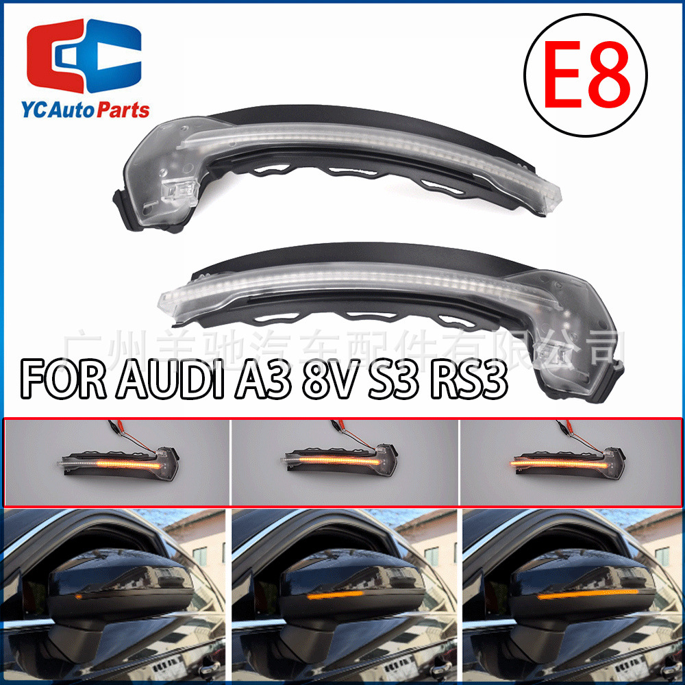 Aplicable para Audi A3 S3 RS3 8V 2013 - 2020 luz de dirección de corriente luz retrovisor LED