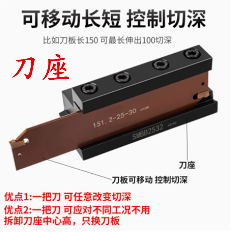 SPB332 526切断刀板克洛伊SP刀片SMGB单双头切槽刀板SMBB32方刀座