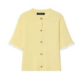 跨境批发2026夏新品欧美风女装圆领简约针织小香风外套毛衣