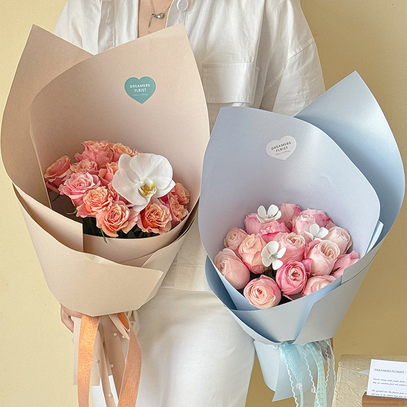 情人节鲜花包装纸高级感花店花束包装材料加厚花艺礼品花束包花纸