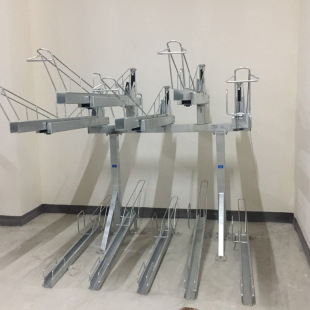 Pioneer supply carbon steel double-layer bicycle parking rack three-dimensional bicycle parking rack double-layer parking rack