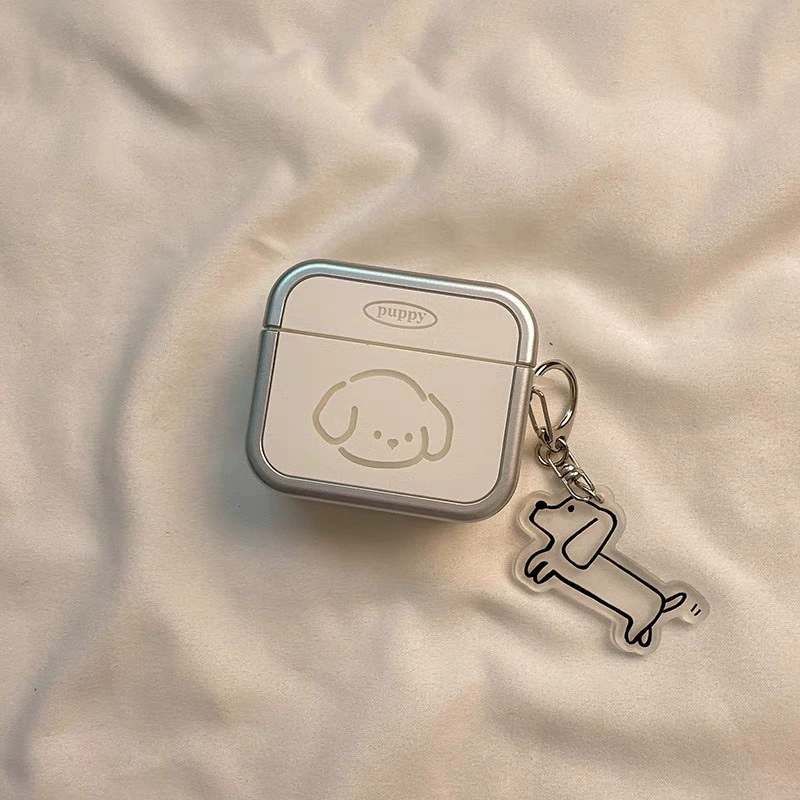 Корейская милый кот и собака подходящие корпус наушников AirPods4 пара синего цвета 3-е поколение AirPods Pro 2