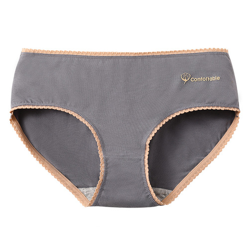 Japanese style Morandi simple girl pure cotton underwear female honeycomb antibacterial crotch comfortable women's underwear