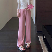 版型正 修饰腿型大长腿高腰垂顺显瘦直筒阔腿裤女25秋新款G090603