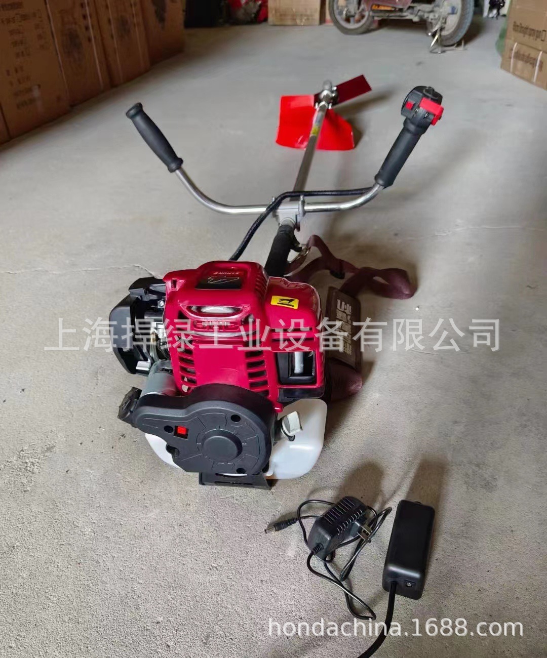 捍绿四冲程电启动汽油割草机小型割灌机农用汽油除草机收割稻机