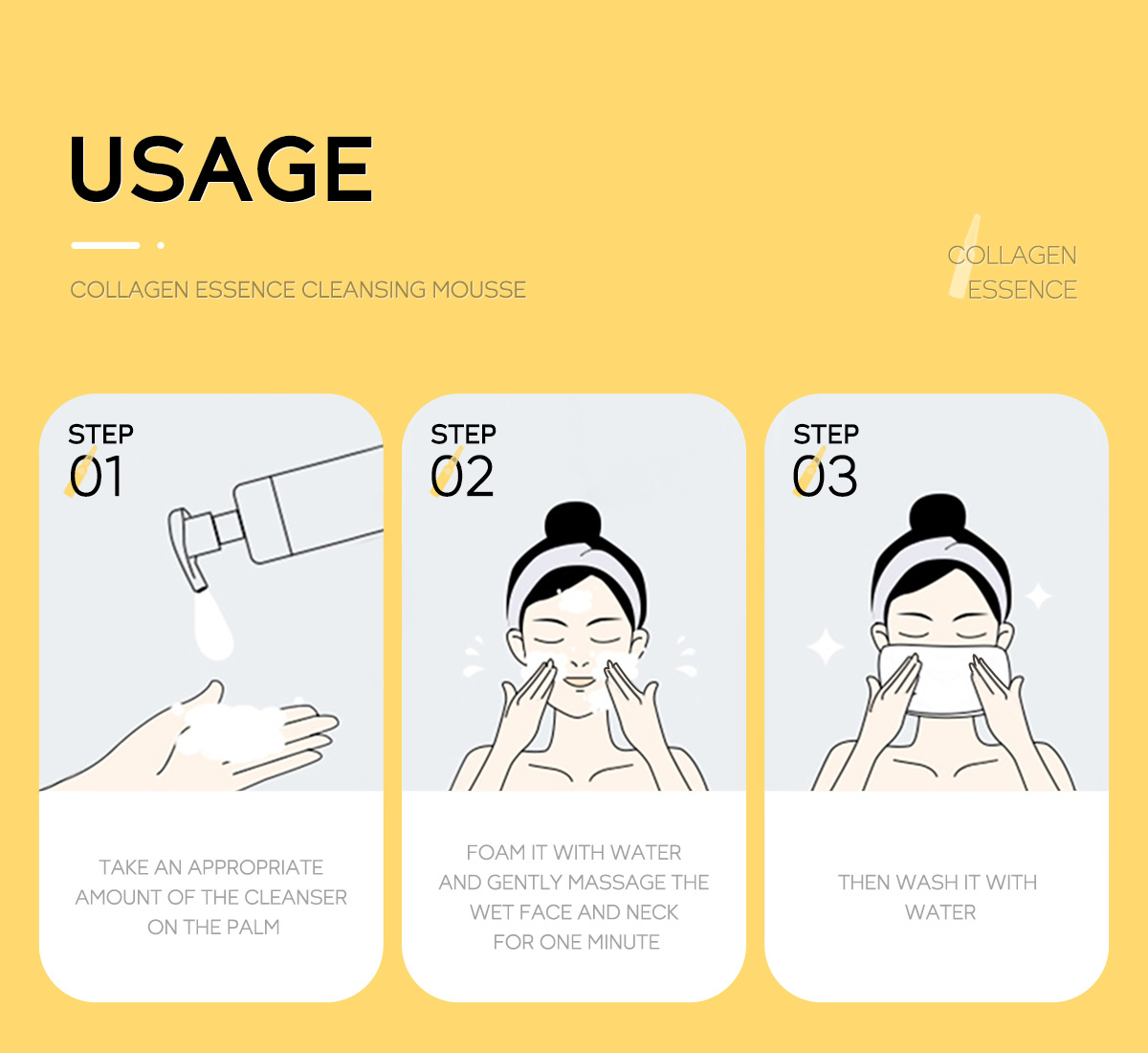 Laikou Collagen Cleansing Mousse 120ml Cleansing Cosmetics and skin care products wholesale Cross-border skin care products manufacturer undefined