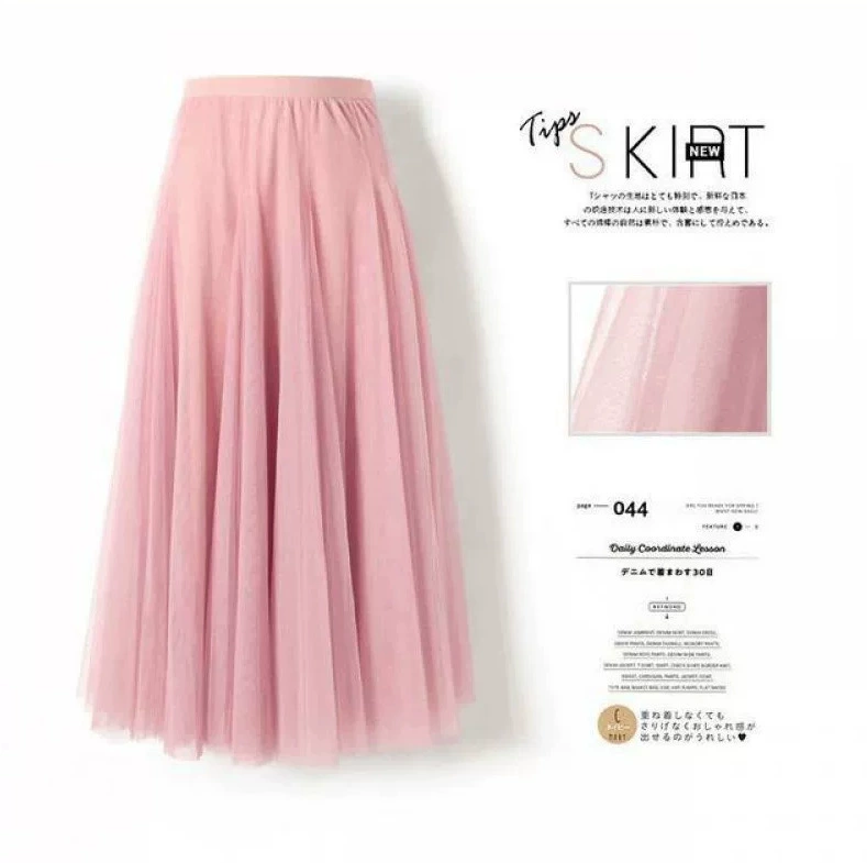 Mesh Skirt Women's Purple Square Dance Veil Skirt 720 Degree Large Swing Dance Skirt High Waist Slim A- line Photo Long Skirt