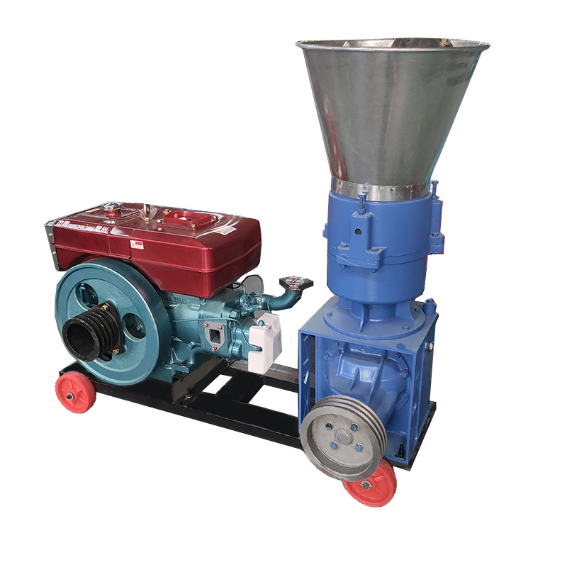 granulador doméstico pequeño granulador doméstico para paja de maíz, ganado, ovejas y cerdos con motor diesel