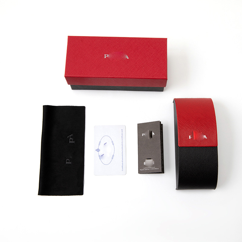 Inventario al por mayor nueva caja de gafas de alta calidad, caja de gafas de sol de alta gama, caja de gafas de sol, caja de paquete completa
