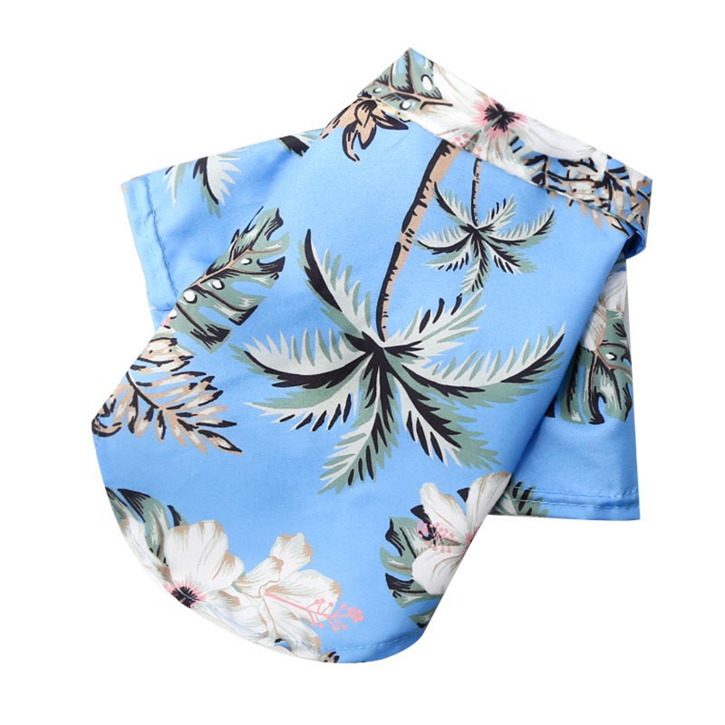 Ropa para mascotas al por mayor del fabricante, camisas hawaianas estampadas de primavera y verano, ropa para perros y gatos pequeños y medianos