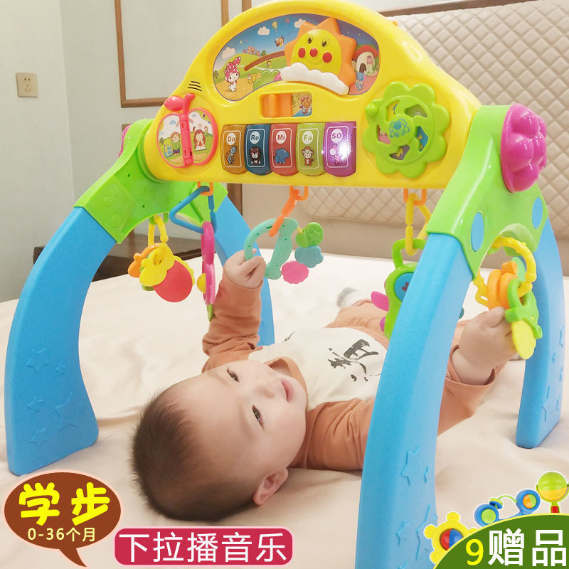 婴儿健身架器 儿童玩具0-1岁 宝宝音乐学步车 新生儿脚踏钢琴