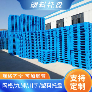 Plastic Pallet Plastic Pallet Logistics Pallet Moisture-proof Pad Warehouse Grids Sichuan Character Platform Board Pallet Forklift Pad