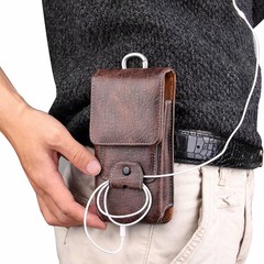 7P Waist Belt Phone Case for iPhone XR 6S Plus, Waist Bag 8P Pendant Bag Protective Cover Outdoor Wear Leather Belt for Men Sports