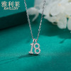 Wholesale Forest Series S925 Smart Silver 18 number Necklace Aesthetic Hearts Pendant fashion Diamond clavicle