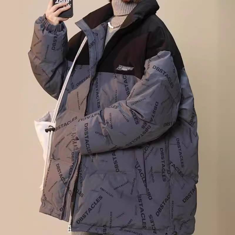 Women's Clothing new winter oversize fashion trend loose versatile stitching niche thick warm cotton jacket_voghion.com