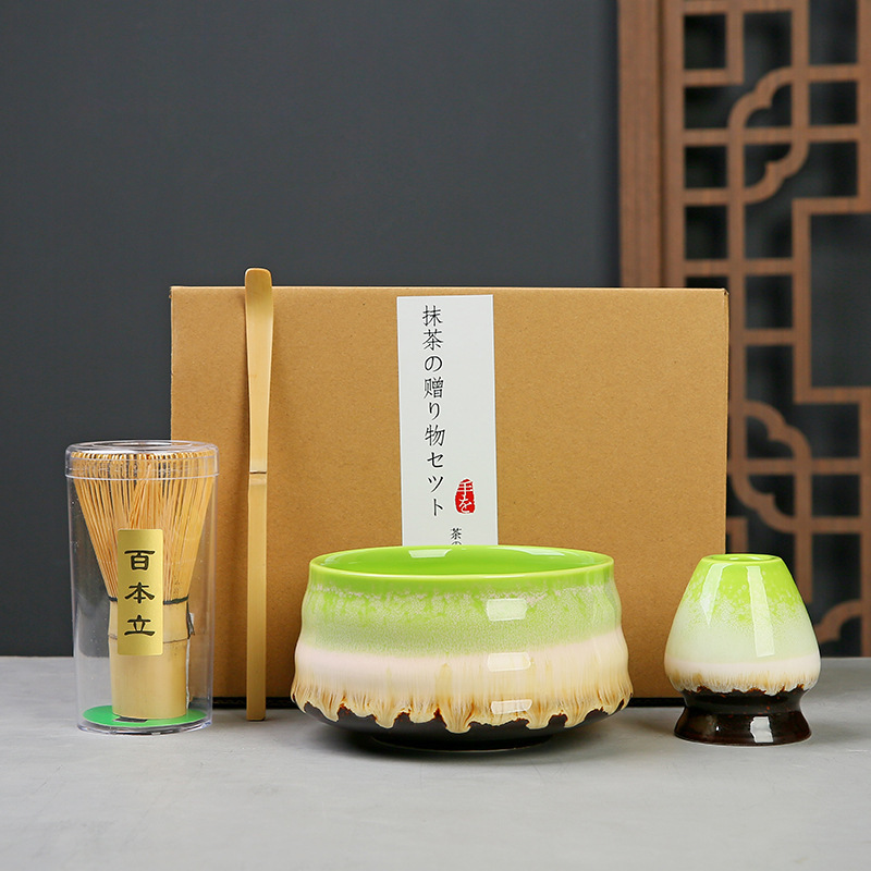 Tea cup matcha brush hundred Benli tea cup combination Song Dynasty point tea Matcha Tea Maker tool suit Japanese gift box