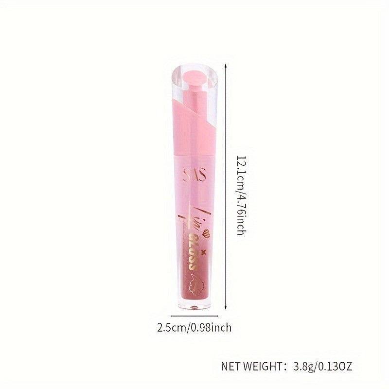 USHAS Esmalte de labios de punto transfronterizo europeo y americano, esmalte de labios de textura mate de terciopelo impermeable natural y duradero SAC024A B