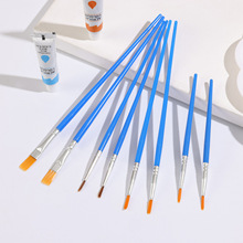 风掣尼龙画笔平头笔刷数字油画美术绘画石膏娃娃颜料笔细头水彩笔