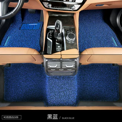 Universal Foot Pad mat, single piece for the driver's - full-vehicle-pure-enjoyment-series-black-and-blue
