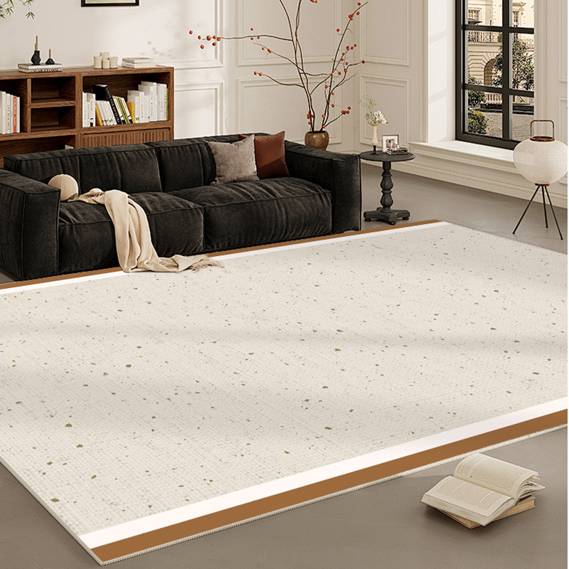 Alfombra sala de estar aire crema impermeable a prueba de contaminación simple alfombra de cama del dormitorio resistente a la suciedad fácil de cuidar alfombra aire crema minimalista