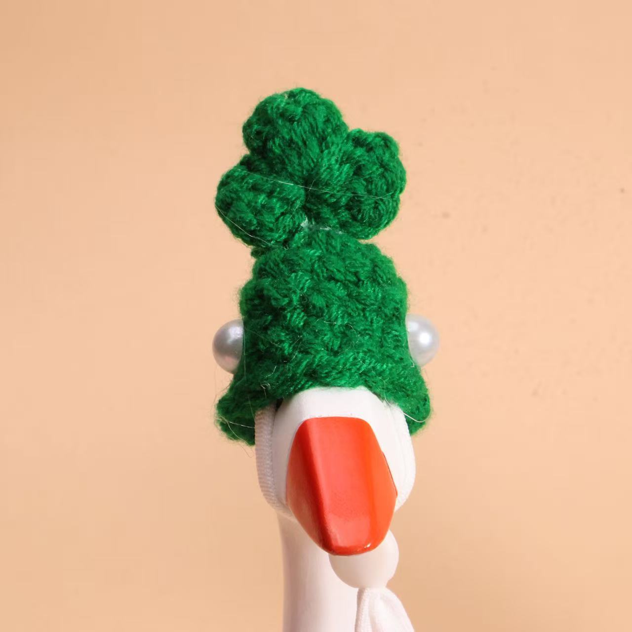 Gorro de hámster de Amazon, accesorio para mascotas, rama de flores, lindo set de ganso, gorro pequeño tejido a mano para fotos