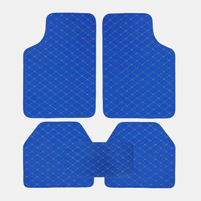 Universal Foot Pad trade car carpets, Amazon cross-border - blue-five-piece-set-black