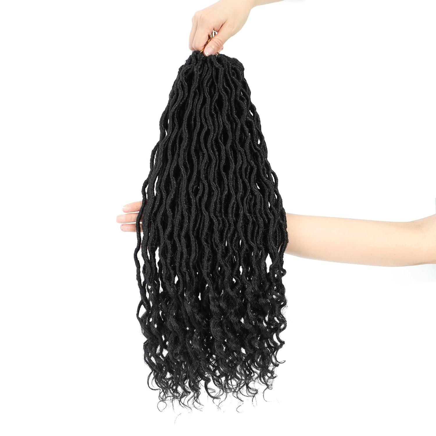 Europa y los Estados Unidos comercio exterior transfronterizo nuevo ganchillo cabello de la diosa locs 18 pulgadas curva superior y curva inferior cola dispersa