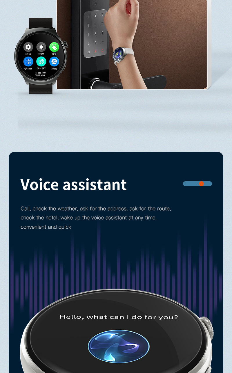 JS Watch4 Smart Watch, chiamata Bluetooth tramite codice auto Alipay_voghion.com