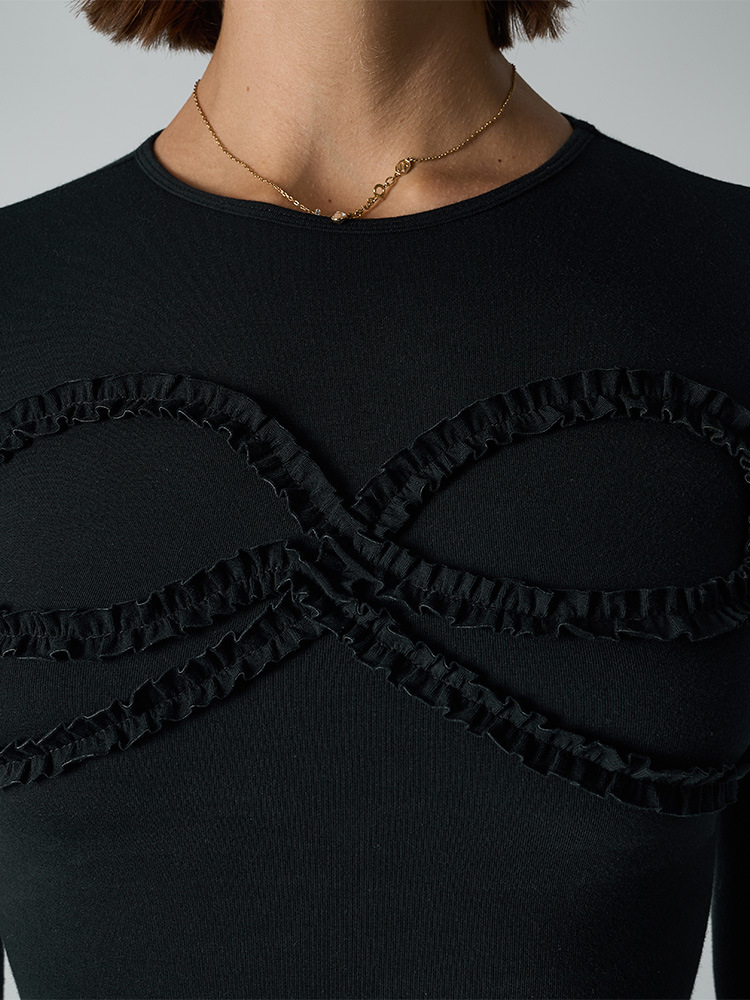 Dames set met high waist flare legging en cropped top_voghion.com