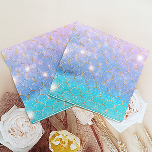 Spot Cross-border Fish Pattern Paper Towel Party Paper Towel Napkin Party Atmosphere Paper Towel Flower Restaurant Square Paper Towel