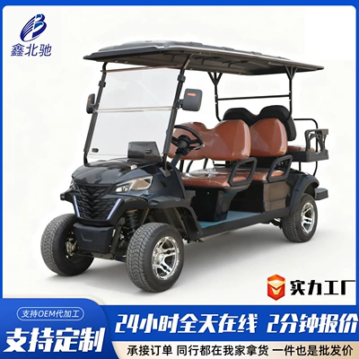 Cross-Border Black Electric Golf Carts for Sales Offices, Reception Areas, Tourist Shuttles, and Customized Golf Carts